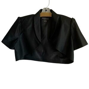Jessica Howard Women’s Classic Black Bolero Short Sleeve Jacket Plus Size 14